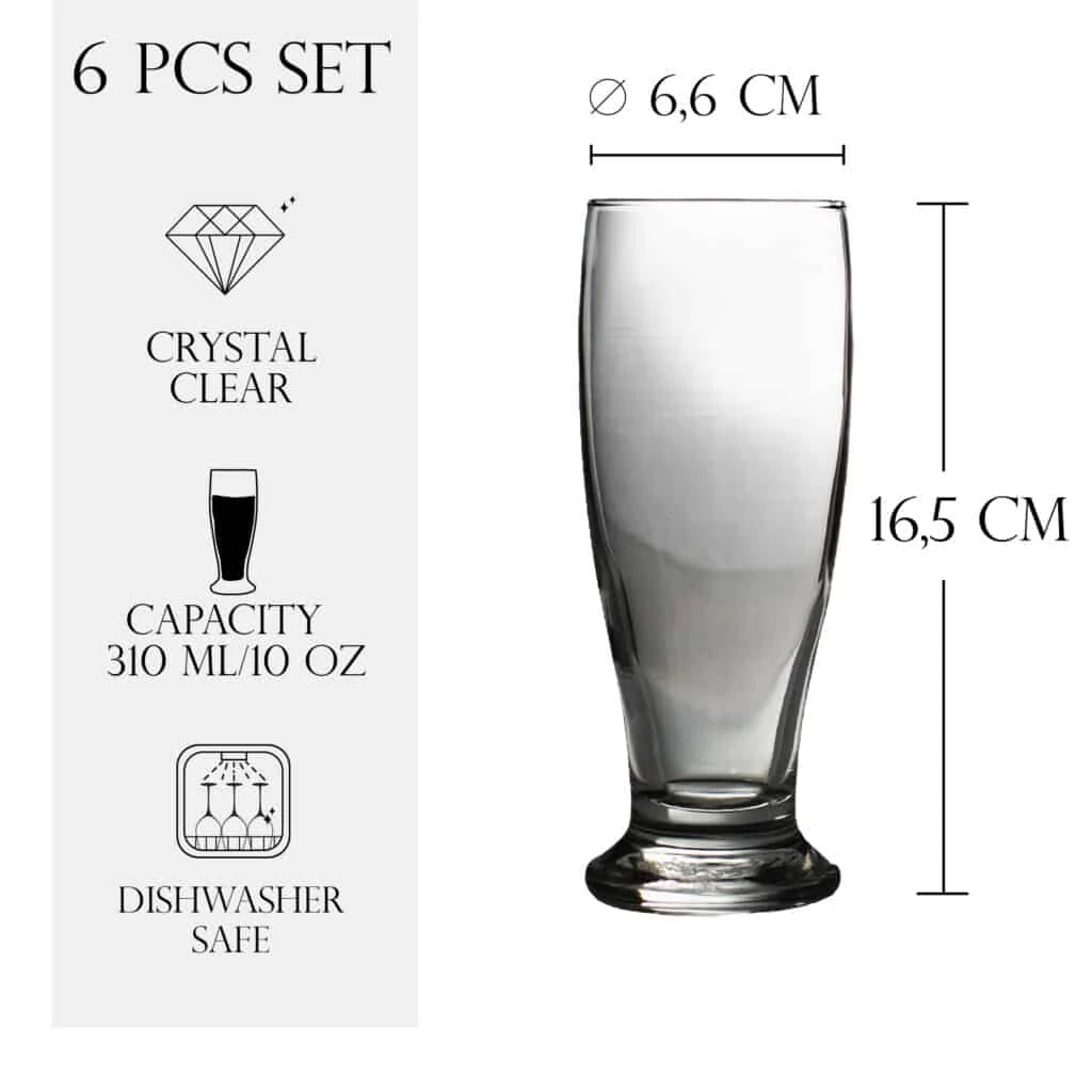 Set 6 pahare de 310 ml din sticla, CESIRO, imagine 2