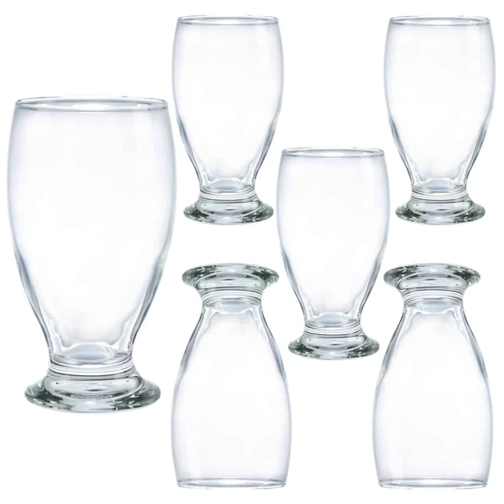 Set 6 pahare mit picior mic din Glas de 280 ml, CESIRO