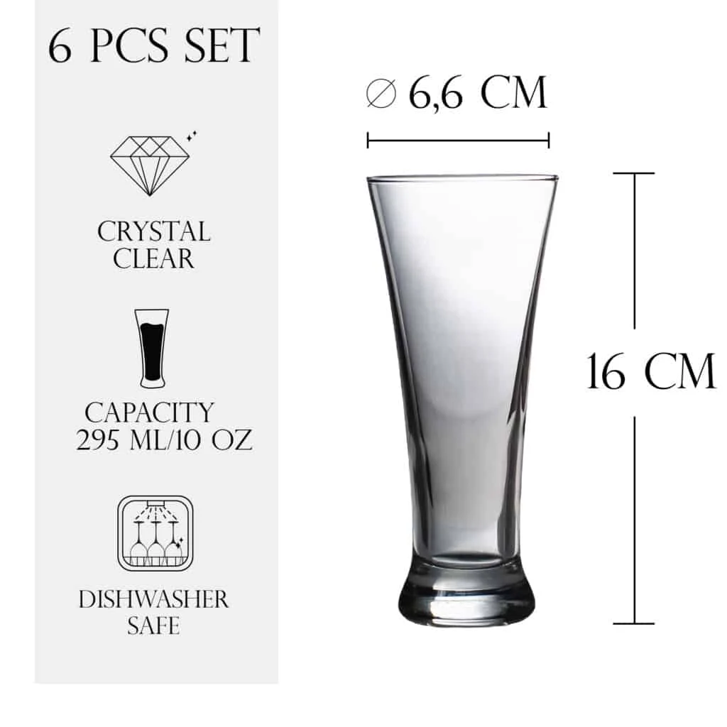Set 6 pahare din sticla de 295 ml, CESIRO, imagine 2