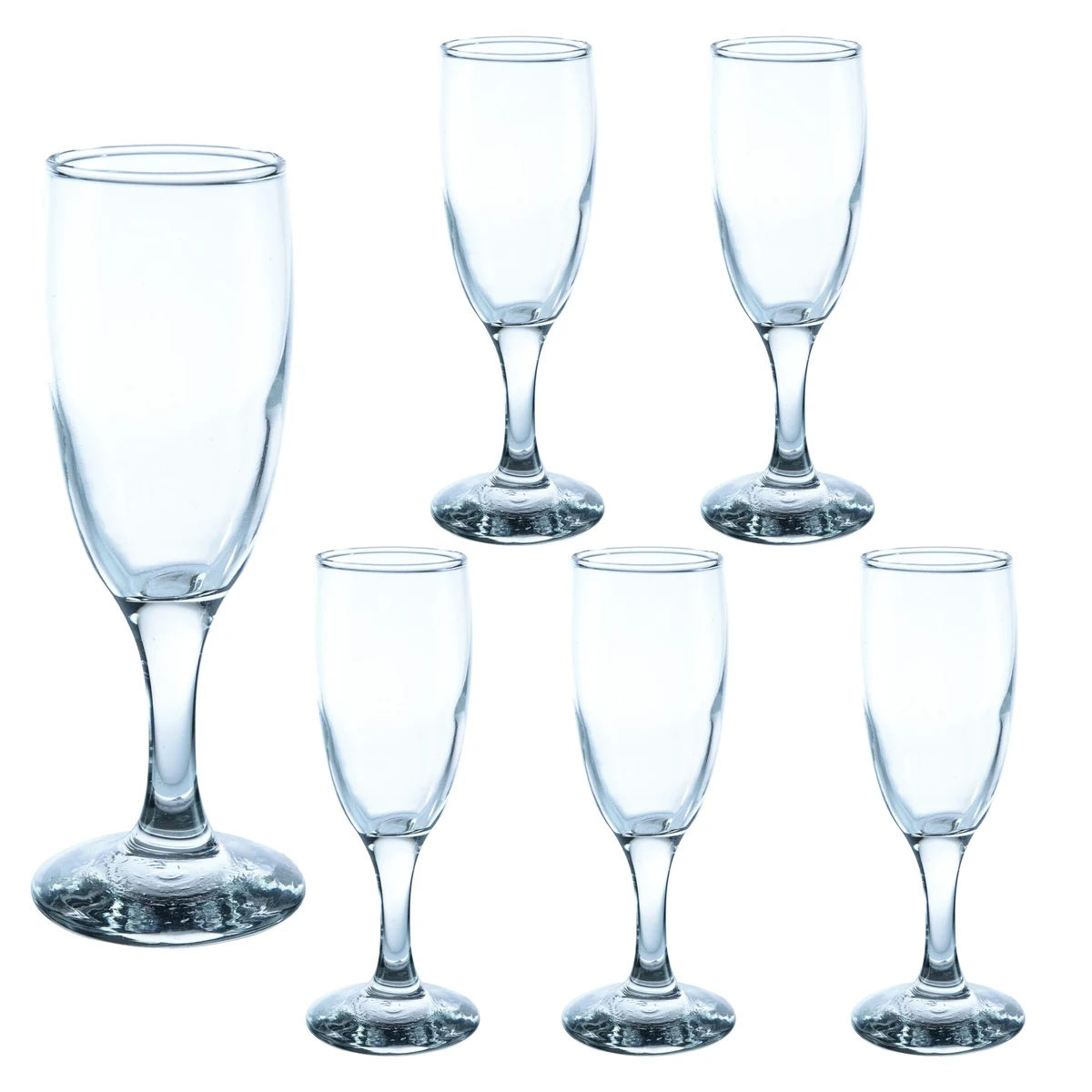 Set 6 pahare de 115 ml with picior din glass, CESIRO