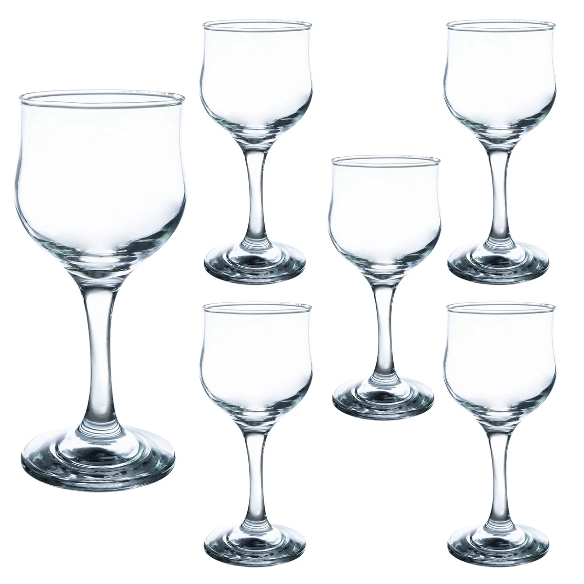 Set 6 pahare de vin din sticla de 185 ml, Cesiro