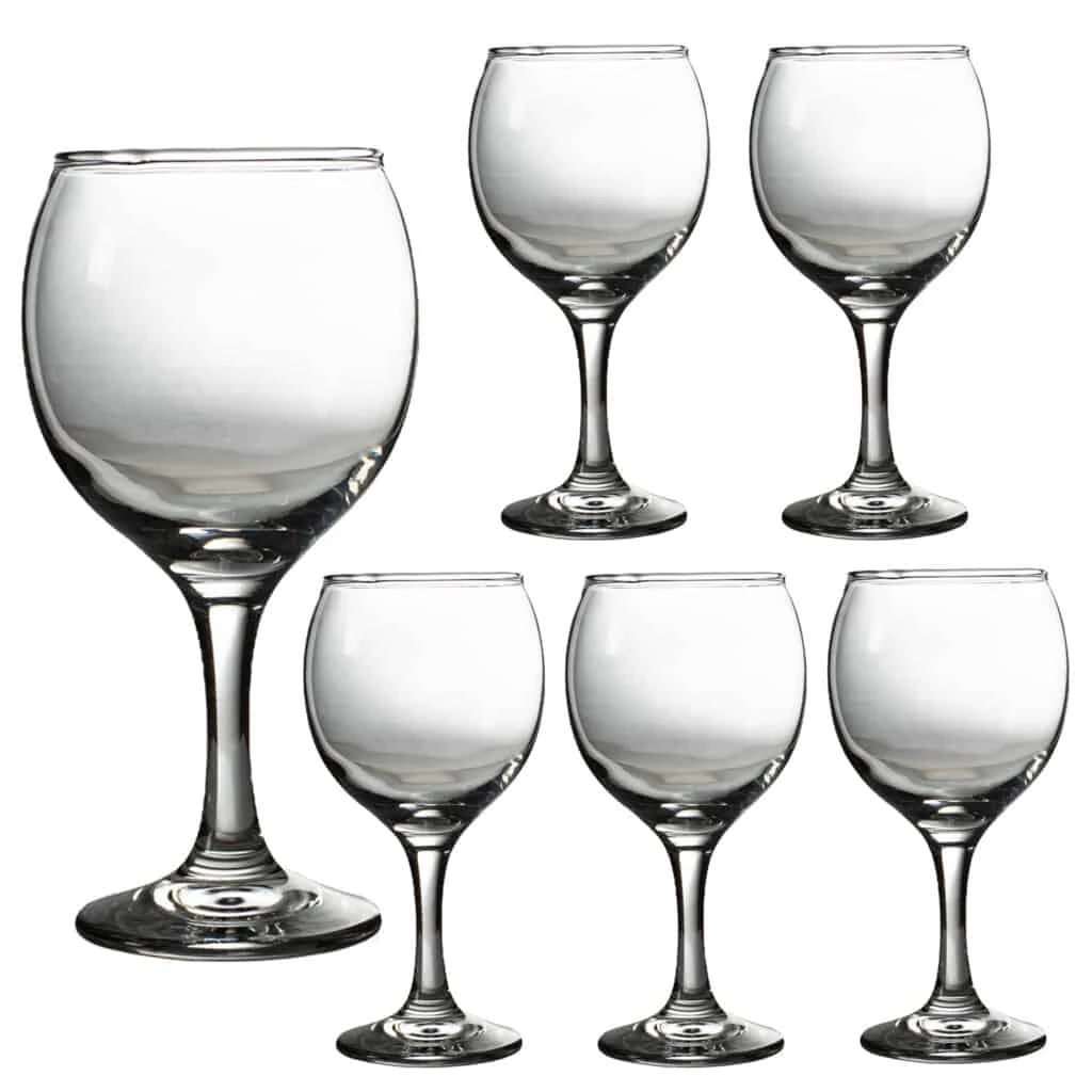 Set 6 pahare de 275 ml with picior din glass, CESIRO