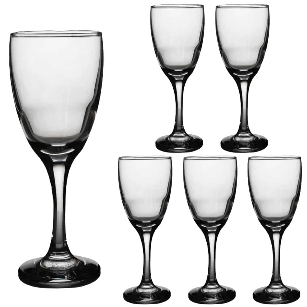 Set 6 pahare mit picior din Glas de 225 ml, CESIRO