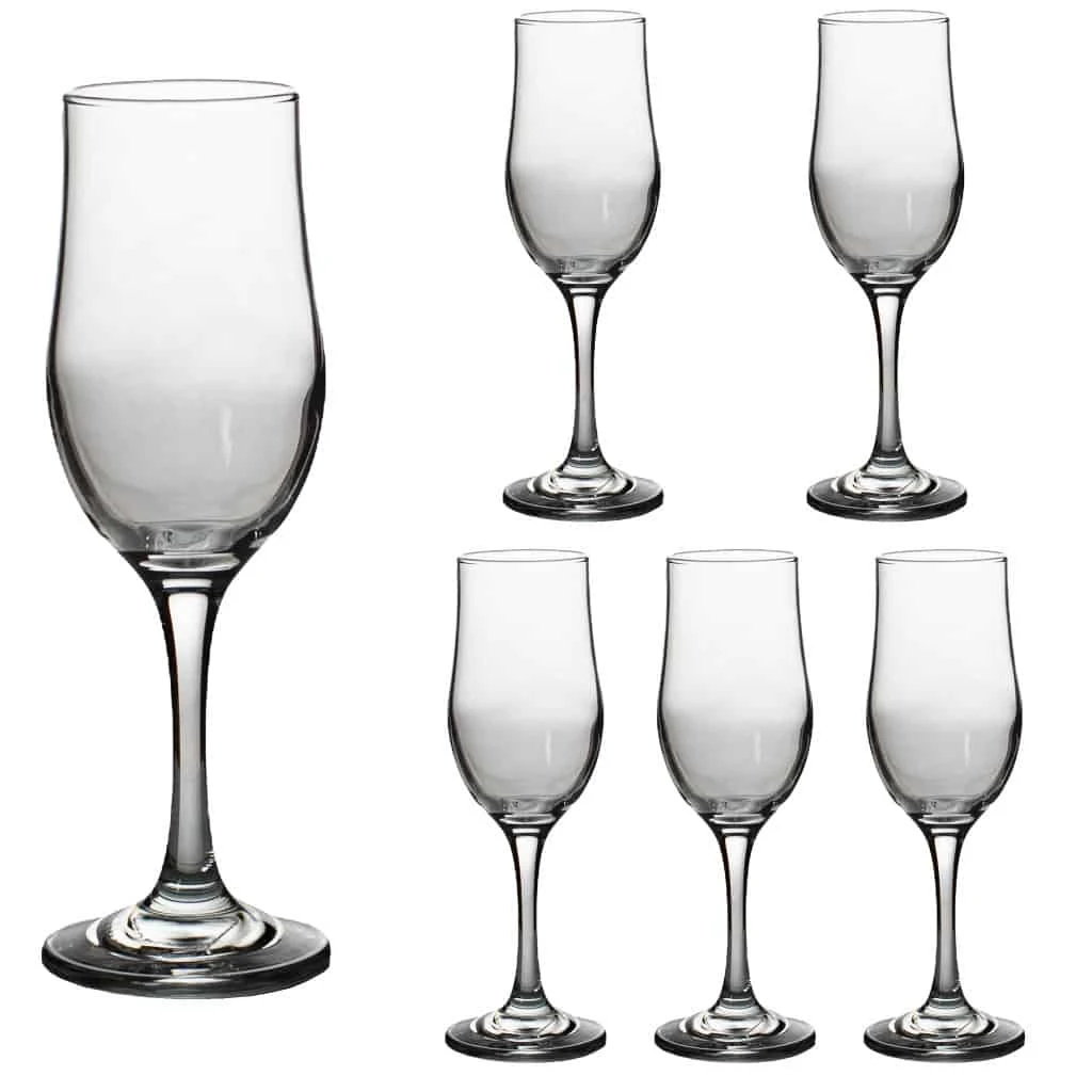 Set 6 pahare with picior din glass de 190 ml, CESIRO