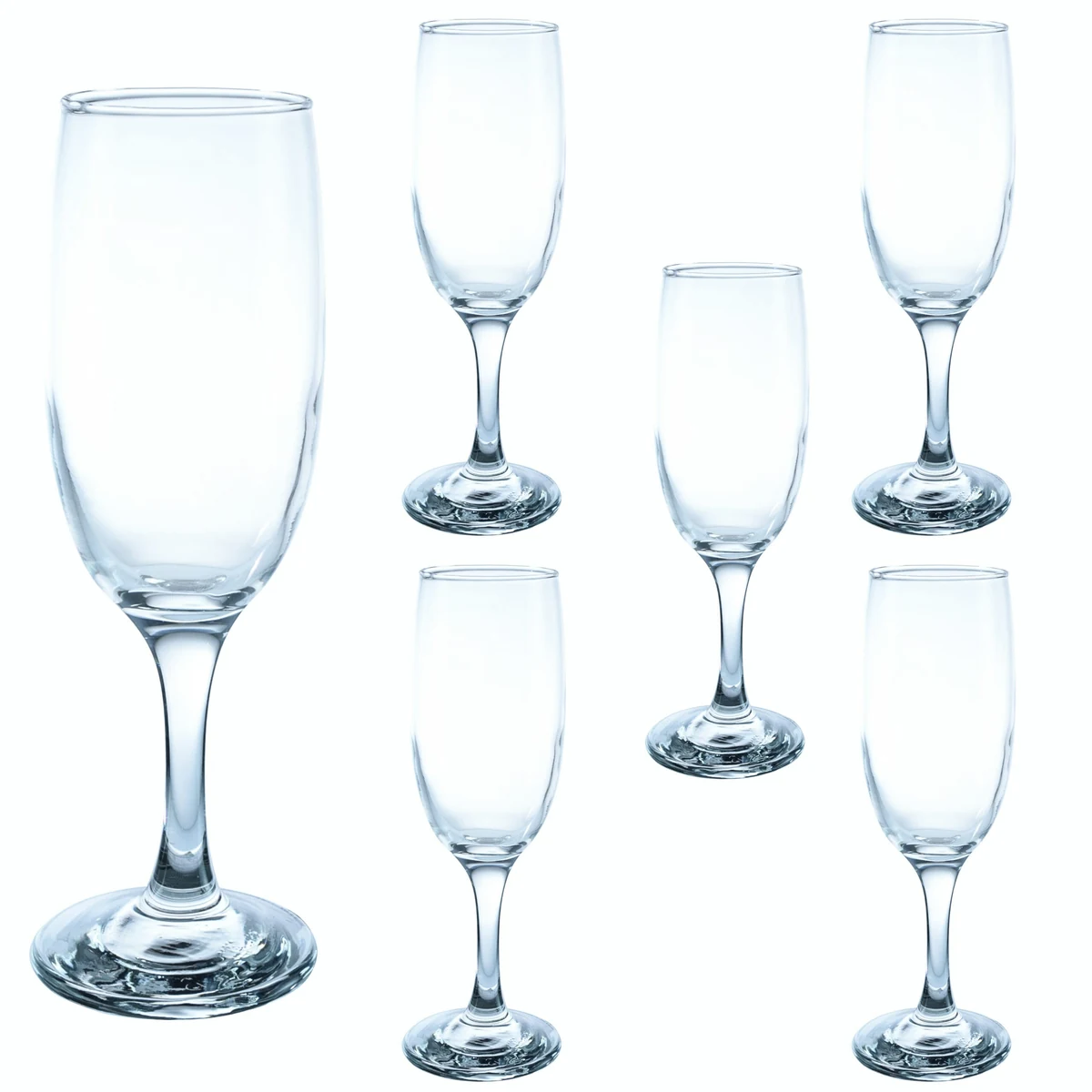 Set 6 pahare mit picior din Glas de 185 ml, CESIRO