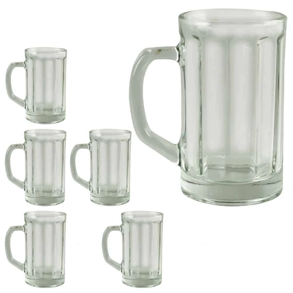 Set aus 6 Biergläsern, 250 ml, Transparent