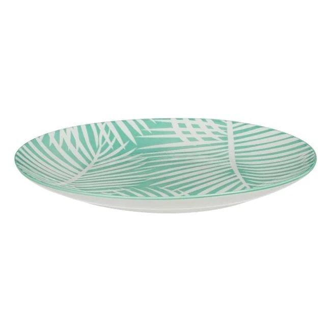 Farfurie portelan verde frunze tropicale 26.5cm, imagine 2