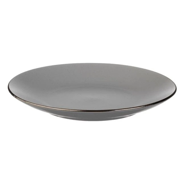 Farfurie gri "metallic" ceramica pentru fructe 21cm, imagine 3