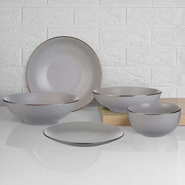 Farfurie gri "metallic" ceramica 27cm, imagine 2