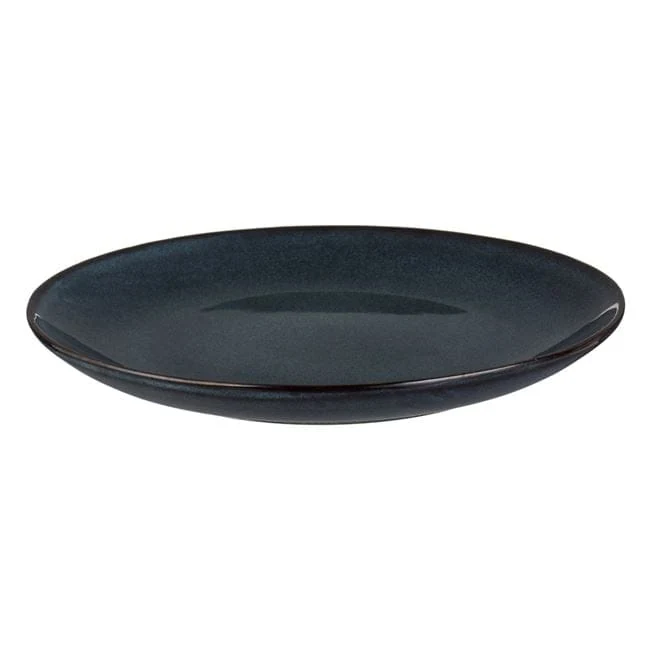 Plate albastra neagra "glaze" ceramic pentru fructe ø26.5cm