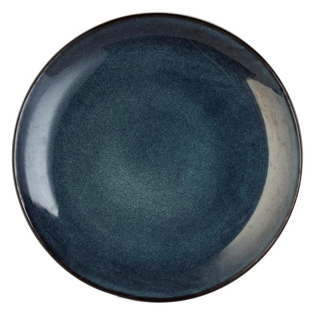 Farfurie albastra neagra "glaze" ceramica pentru fructe ø26.5cm, imagine 3