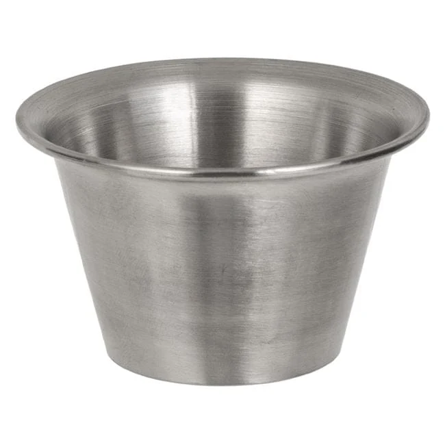 Recipient Rotund Metalic Argintiu pentru Sos 75ml