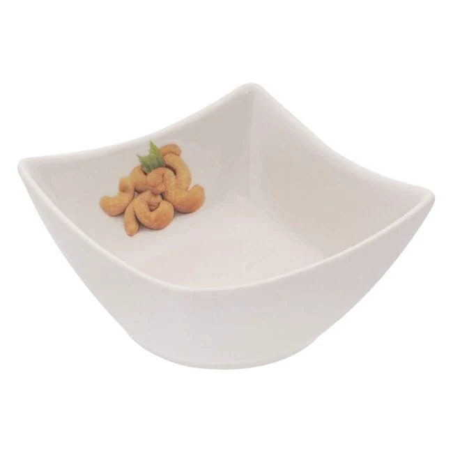 Bol din Portelan Patrat Alb pentru Alune - Sos Cashews 200ml