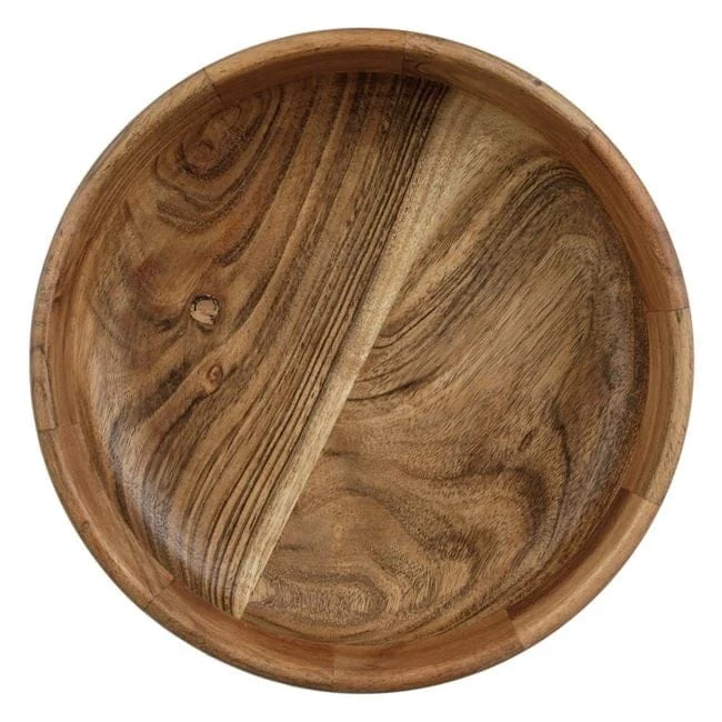 Bol rotund lemn natural ø21.5x7.5cm - 1.5l, imagine 3