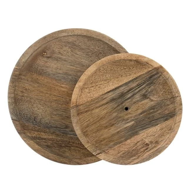 Suport prajituri lemn natural 2 nivele ø25cm, imagine 3