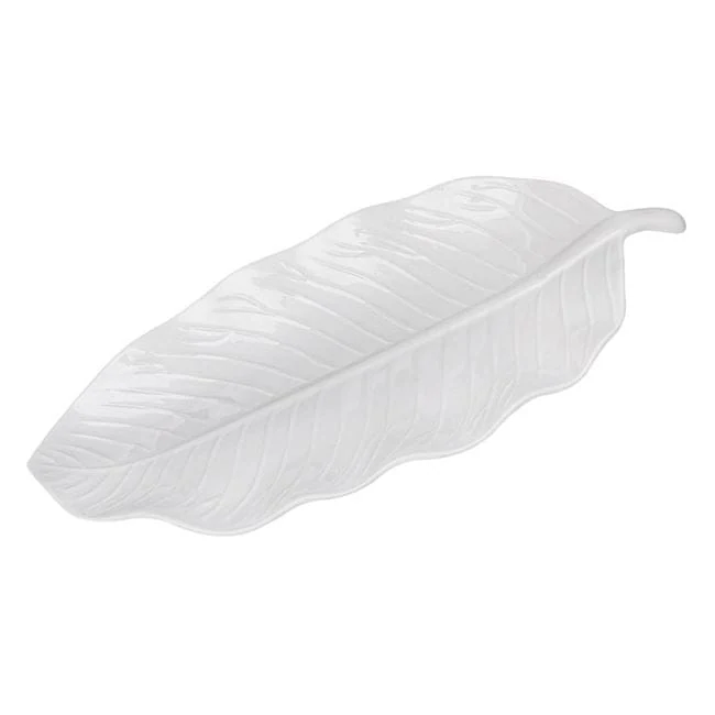 Platte ceramic frunza weiß 50x22x5cm