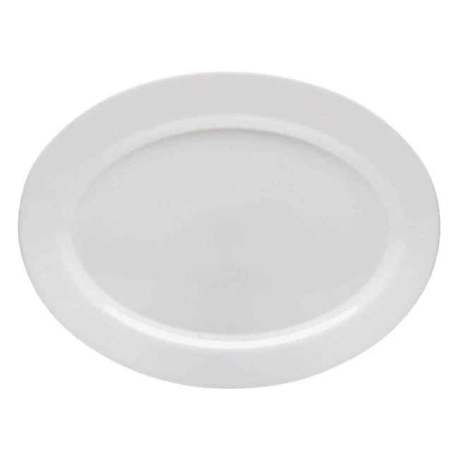 Platou Oval Alb din Opal 35.5x26.5cm