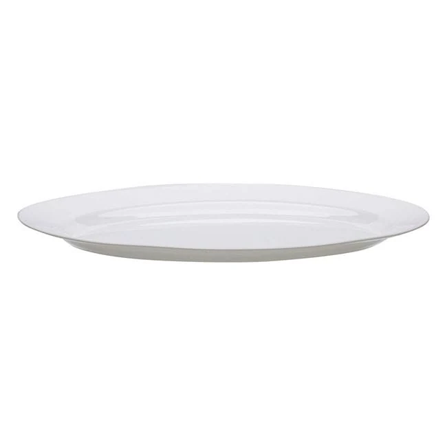 Platou oval alb din opal 35.5x26.5cm, imagine 3