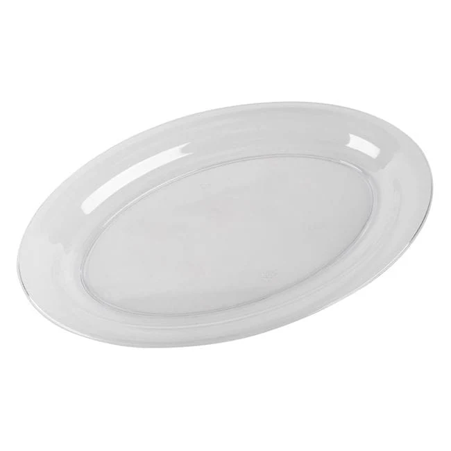 Platou din Plastic Transparent Oval 40x28cm