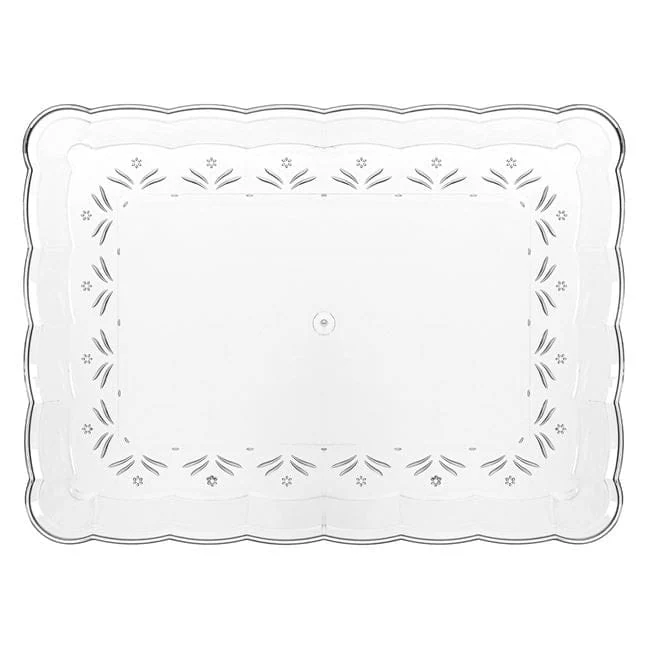 Platou din Plastic Dreptunghiular Transparent 33x23cm