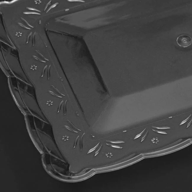 Platou din plastic dreptunghiular transparent 33x23cm, imagine 3