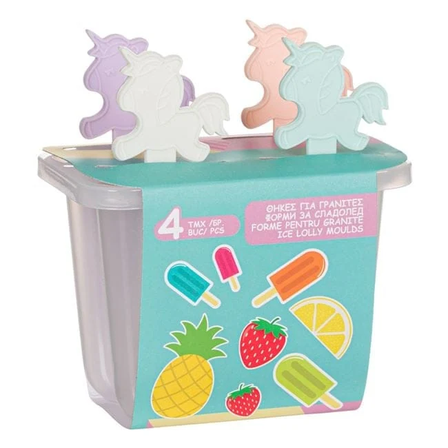 Forme unicorn de diferite culori pastel pentru granita - 4buc, imagine 3
