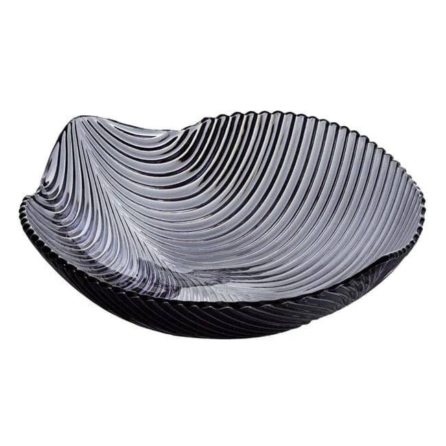 Купа din plastic reliefat сив in forma de frunza 28x29.5x7.5cm