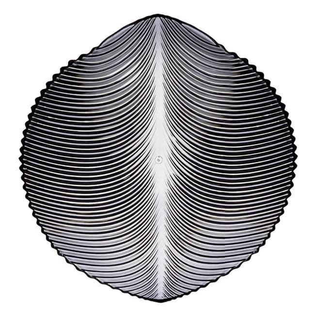 Bol din plastic reliefat gri in forma de frunza 28x29.5x7.5cm, imagine 3