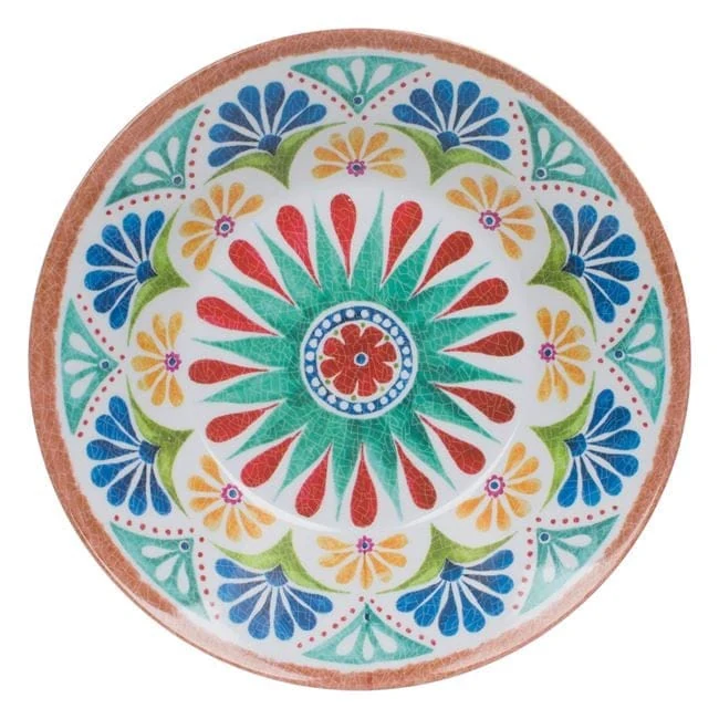 Farfurie din Melamina Adanca cu Model Tribal 23cm
