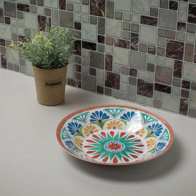 Farfurie din melamina adanca cu model tribal 23cm, imagine 3