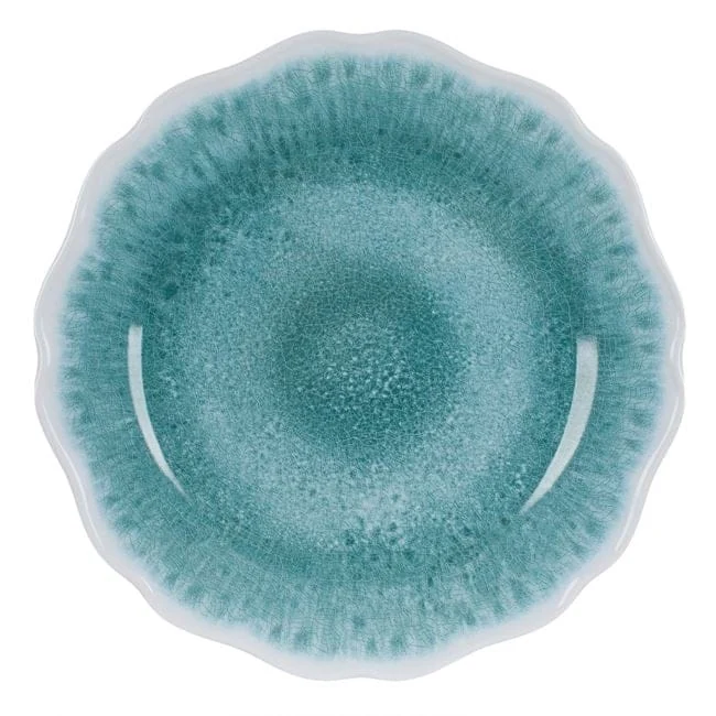 Teller din melamina turcoaz scallop 27.5cm