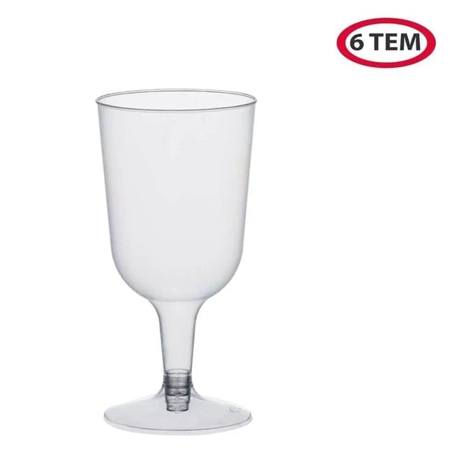 Set Pahare Vin 180ml Transparent Reutilizabile - 6buc
