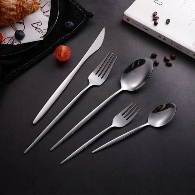 Cutite de masa din otel inoxidabil "slim" 22cm - 3buc, imagine 2
