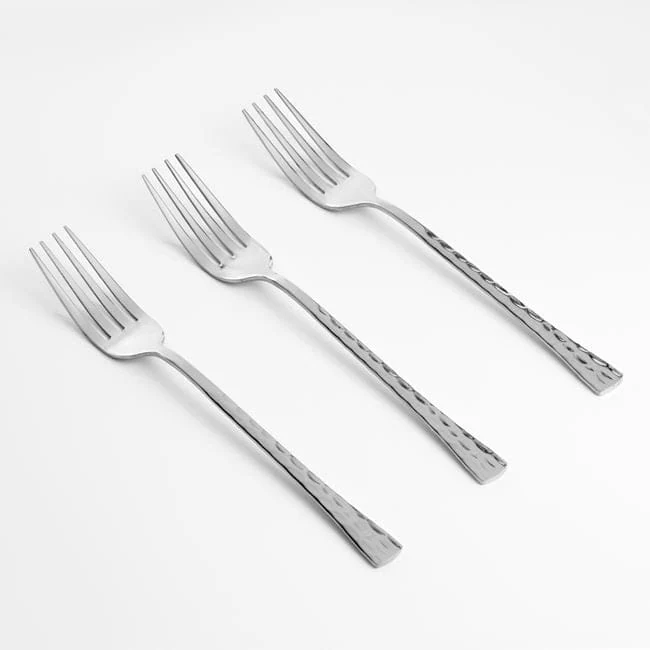 Furculite din otel inoxidabil "hammered" 21cm - 3buc, imagine 3