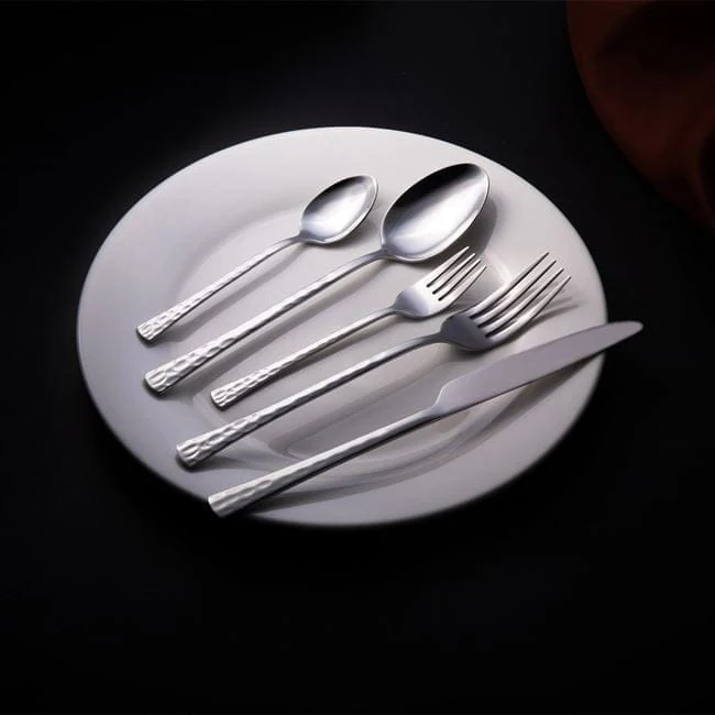 Cutite de masa din otel inoxidabil "hammered" 23cm - 3buc, imagine 2