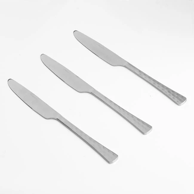 Cutite de masa din otel inoxidabil "hammered" 23cm - 3buc, imagine 3