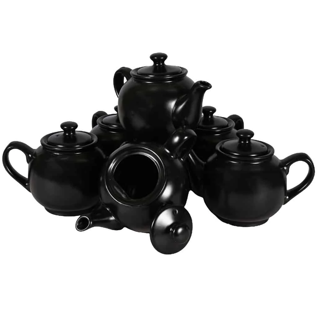 Set 6 ceainice 600 ml, schwarz matt