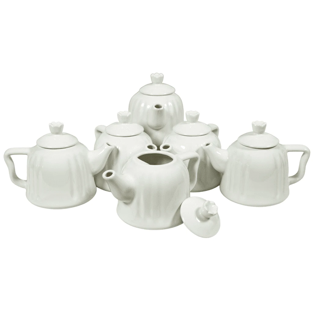 Set 6 ceainice mit capac 600 ml, weiß pur