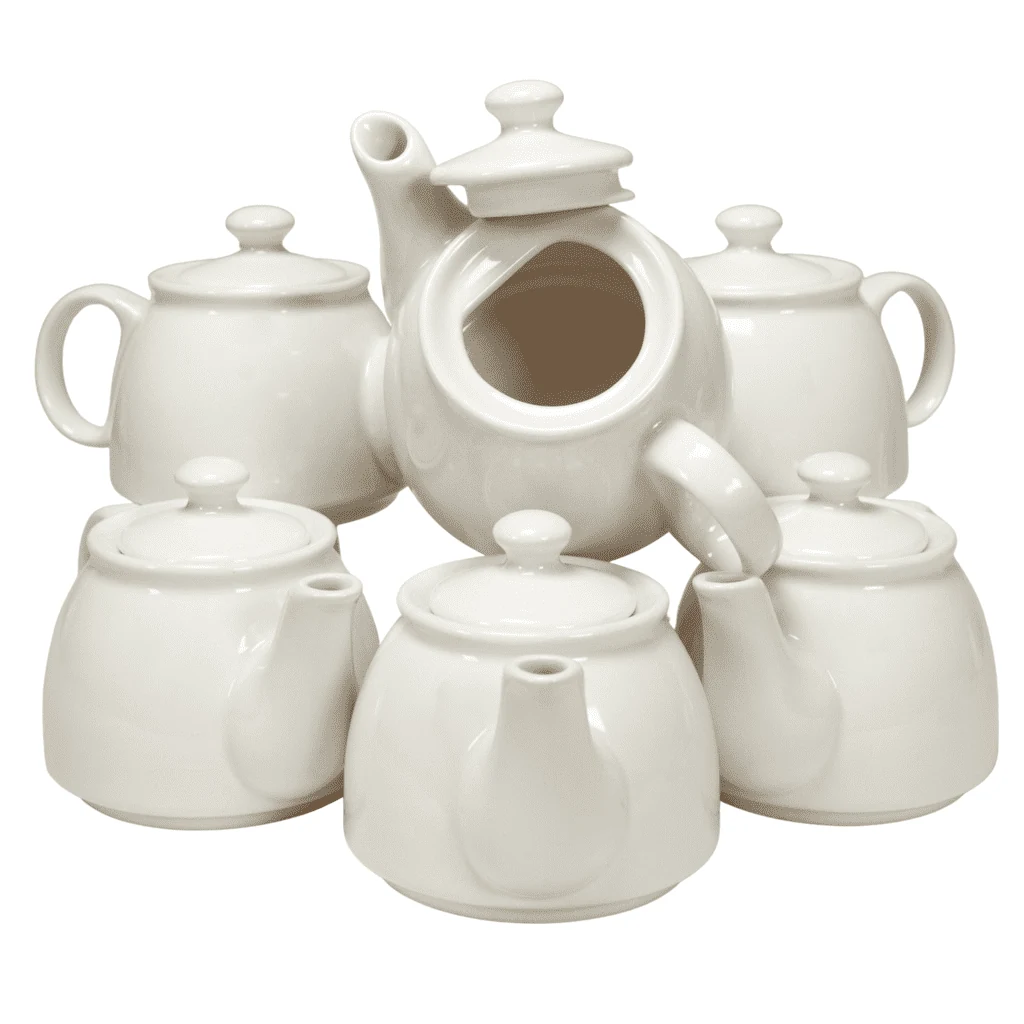 Set 6 ceainice mit capac, 500 ml, weiß arctic