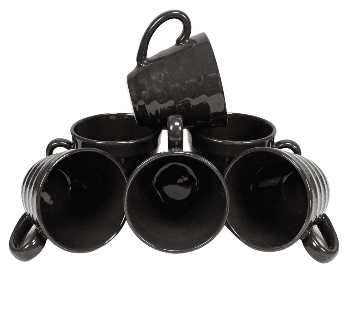 Set 6 Becher grau nero, 290 ml