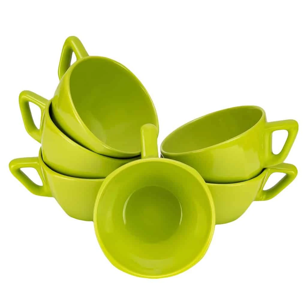 Комплект 6 чаши зелен neon, 400 ml
