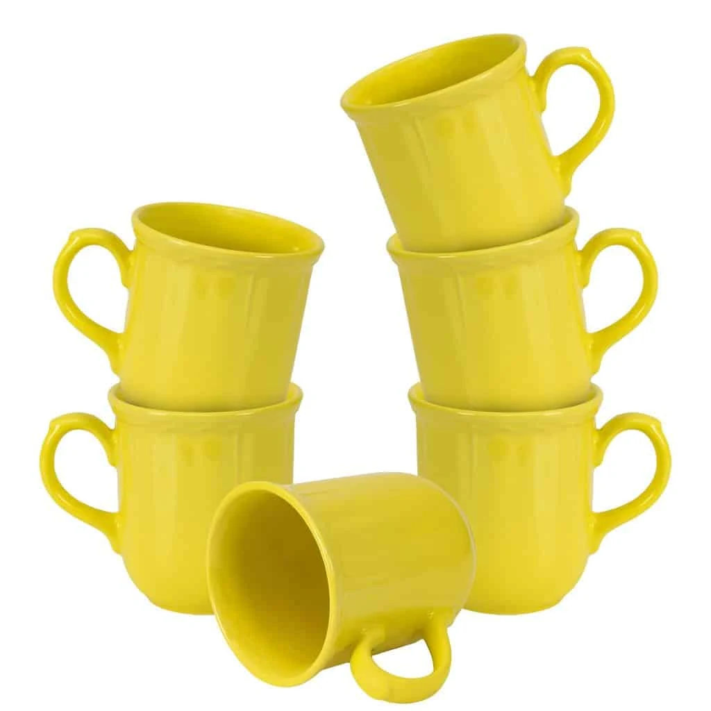 Set 6 Becher gelb, 300 ml