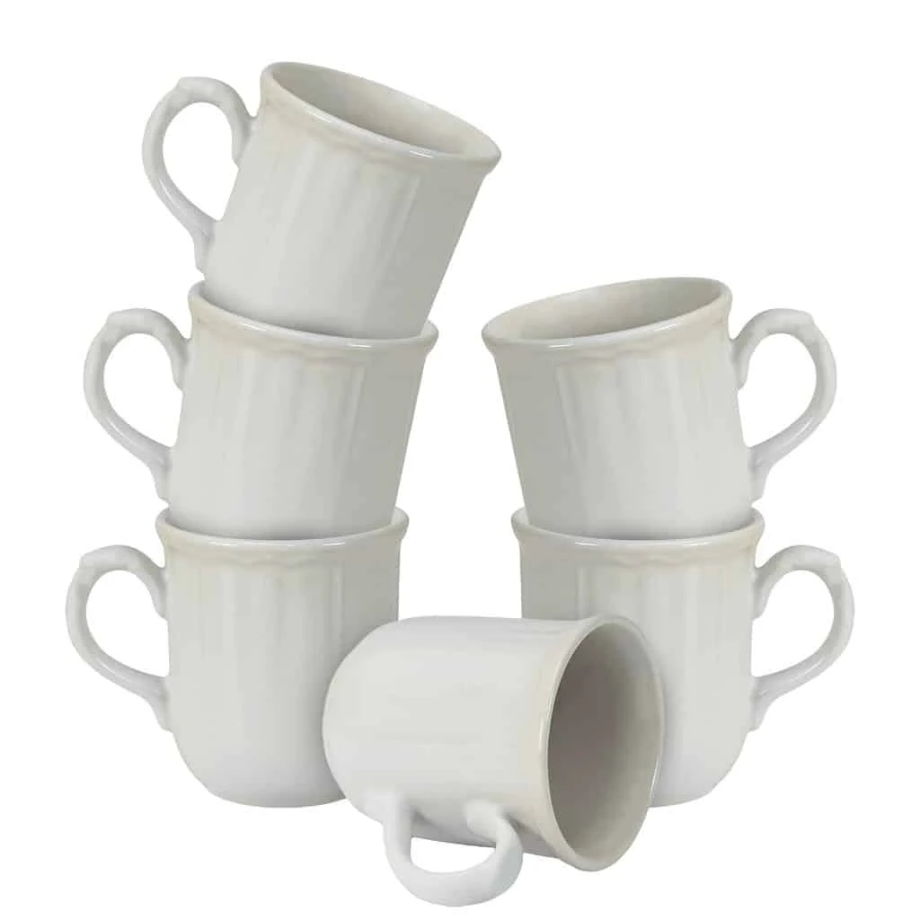 Set 6 Becher albe, 300 ml