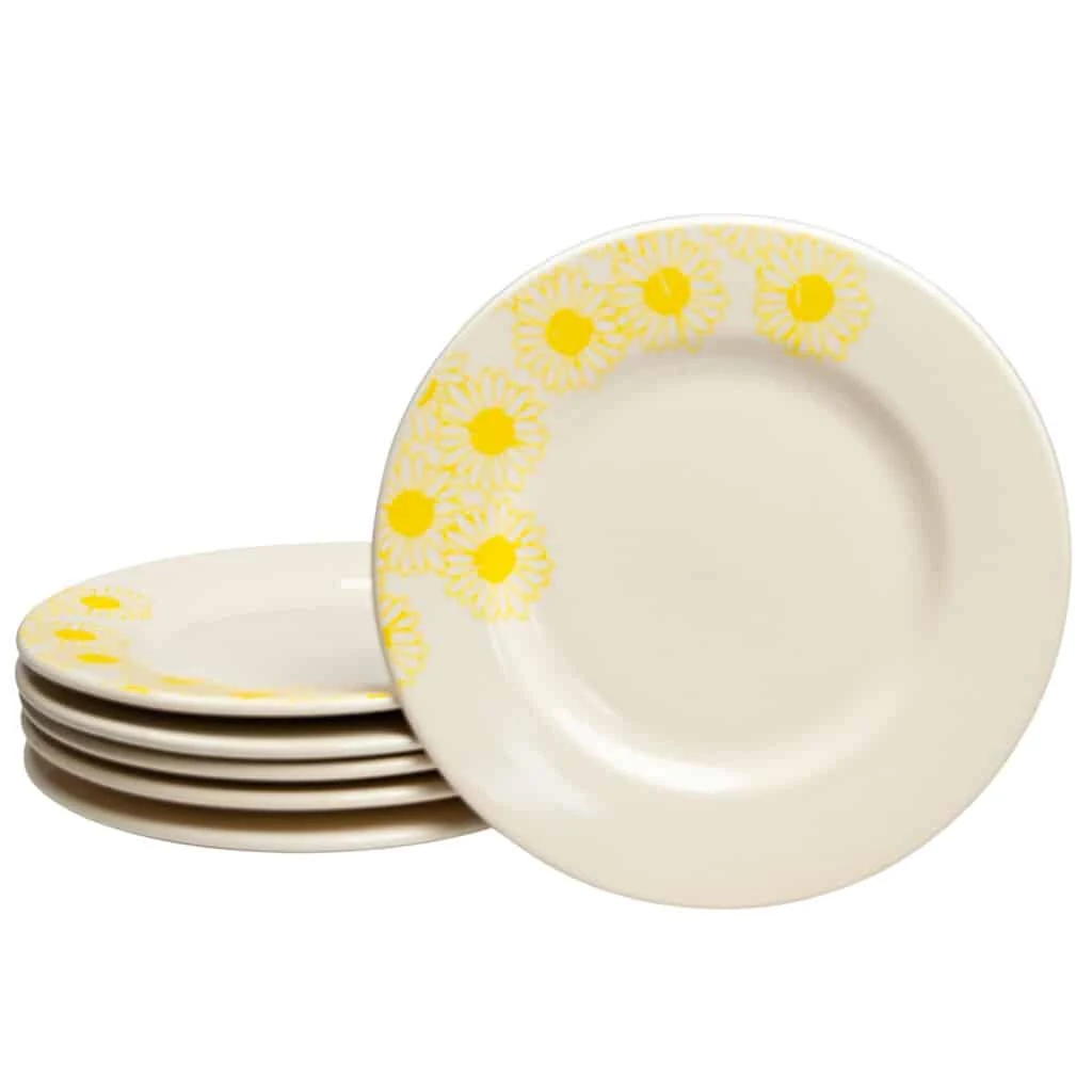 Set Teller Dessert weiß pur mit margarete galbene, 20 cm