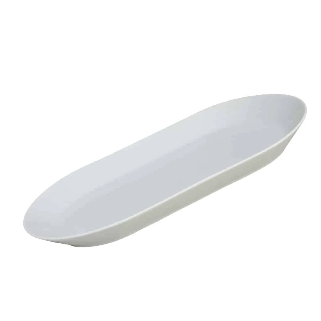 Platte Porzellan weiß 38 x 21 x 4 cm