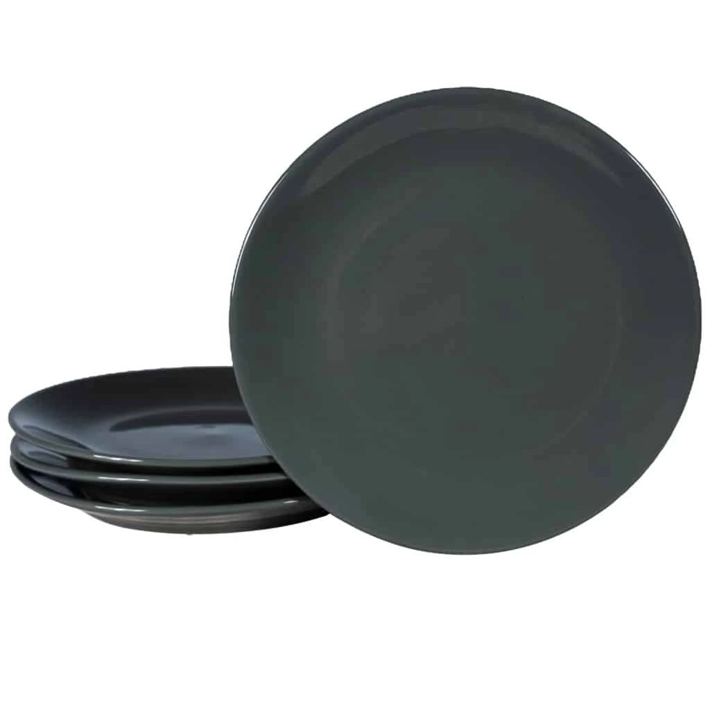 Set 4 Teller Dessert grau fier, 20 cm