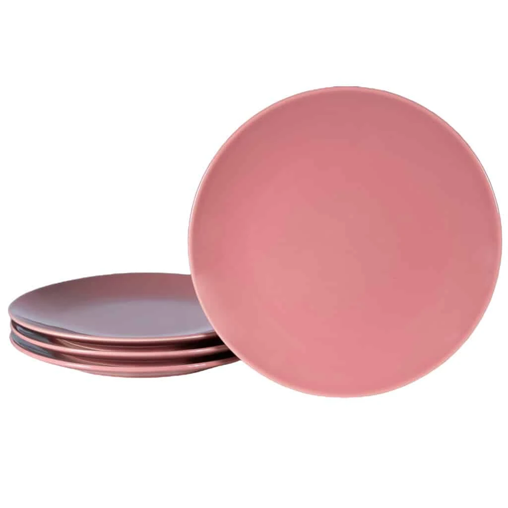 Set 4 Teller Dessert rosa glossy, 20 cm