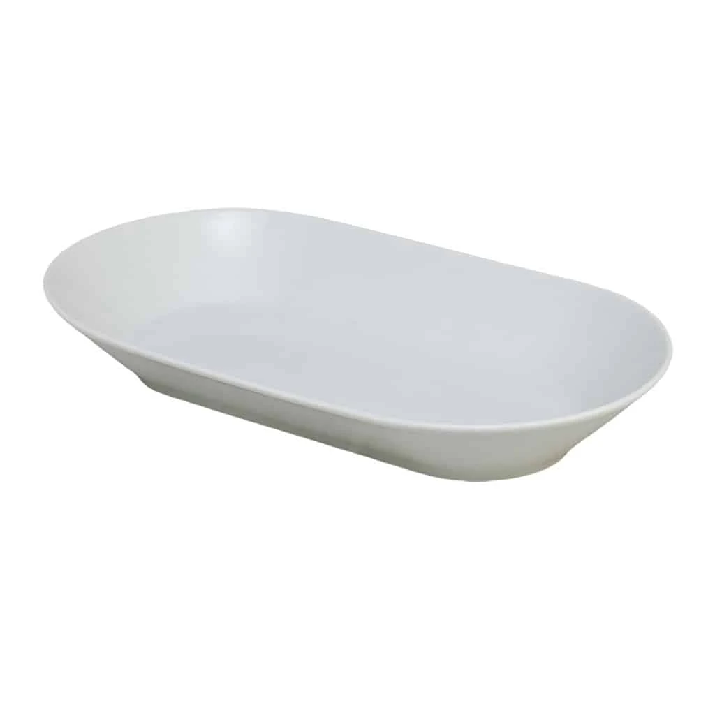 Platou de portelan alb 24.5 x 14 x 4 cm, imagine 2