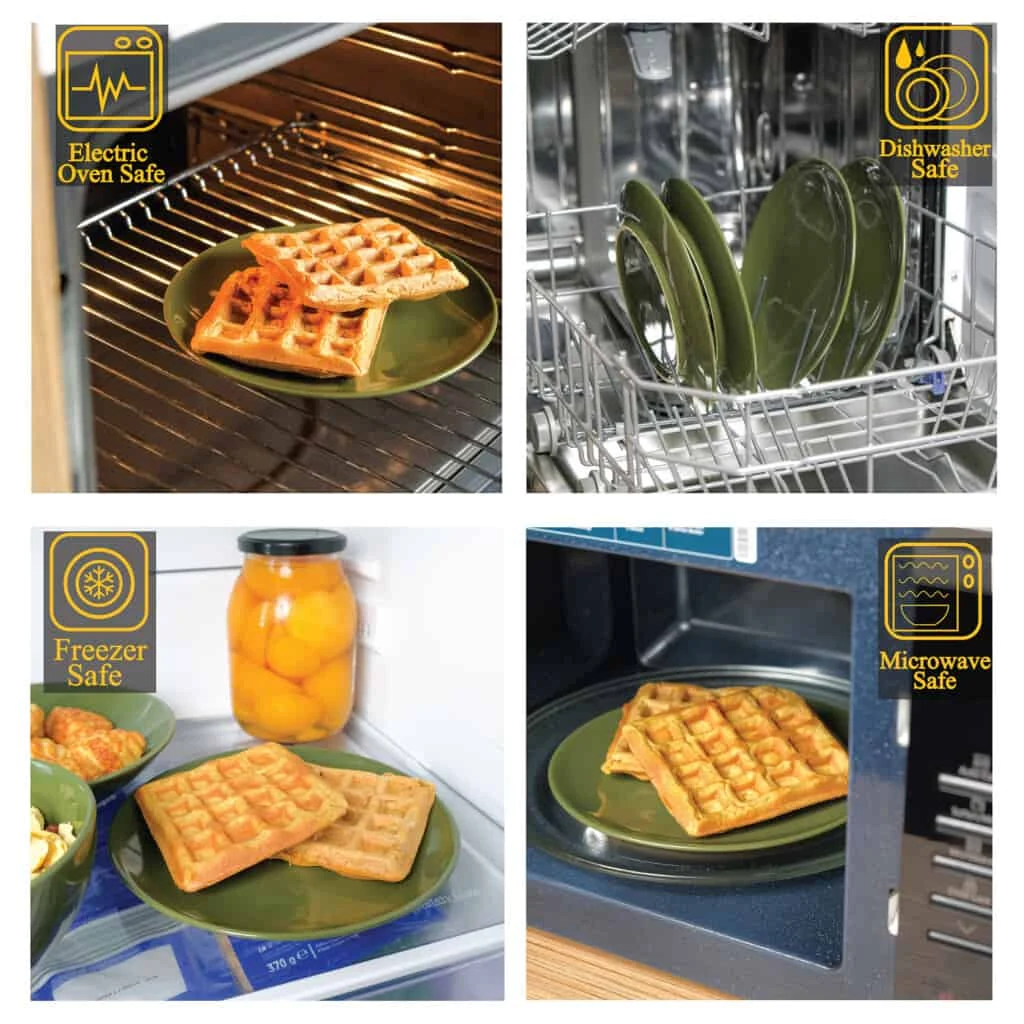 Set 4 farfurii pentru desert cu stil verde lucios!, imagine 3