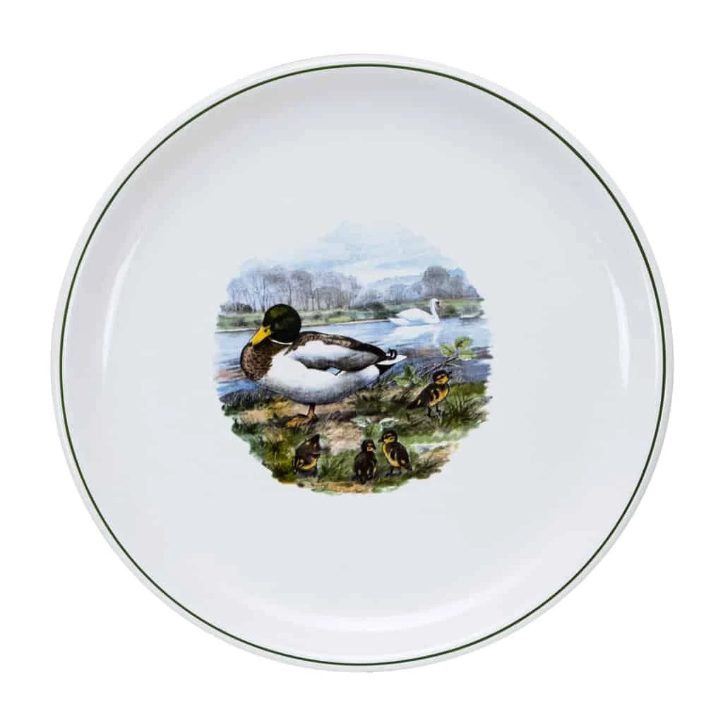 Platou Alb cu decor ratusca, 28 cm